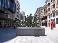 Encierro-Denkmal in Pamplona
