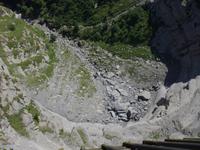 Blick in die Délika-Schlucht, geschaffen vom Wasser des Nervión