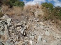 am rechten Rand die provisorische Treppe