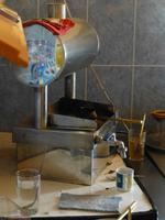 Kaffee kochen auf heißen Sand