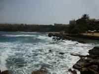 rechts die kleine Badebucht des Cynthiana