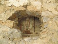 alte Wandmalerei an der Burg St. Hilarion