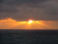 Sonnenuntergang am Hotel 