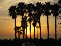 Sonnenuntergang am Hotel 