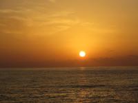 Sonnenuntergang am Hotel 