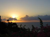 Sonnenuntergang am Hotel 