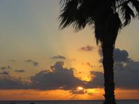 Sonnenuntergang am Hotel 