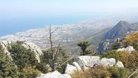 Blick von St. Hilarion nach Kyrenia