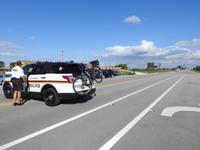 Polizei sperrt Straße für Touristen