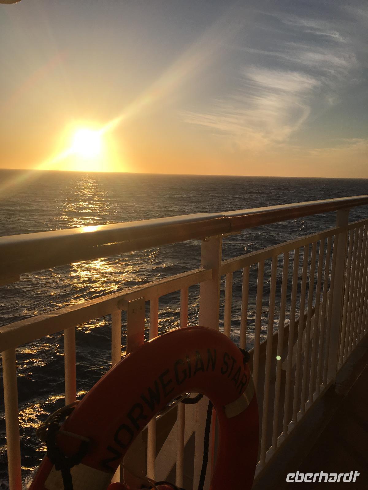 Sonnenuntergang Schiff