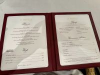 Dessert Karte im Le Bistro