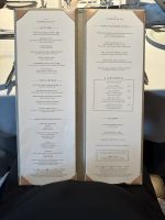 Menükarte im Restaurant Taste