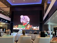 Gemüse schnitzen im Atrium