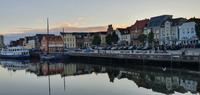 der Binnenhafen in Husum am Abend