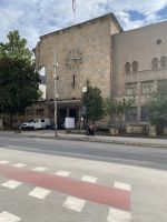 Alter Bahnhof in Skopje, die Uhr zeigt die Zeit des Erdbebens am 23.7. 1963