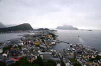197 Alesund, Hafen vom Aksla