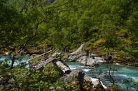 365 Utladalen, Ovre Ardal, Hängebrücke, kurz vorm Vettisfossen