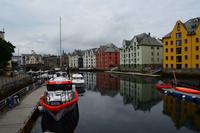197 Alesund, Jugendstilhäuser am Hafen