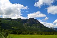 376 Hemsedal, Hydnefossen140 m und Berg Veslehorn 1300 m