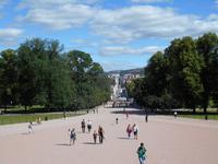 Oslo (Blick vom Königlichen Schloss auf die Karl Johans gate)
