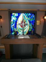 Altar in der Zugkapelle in Andalsnes