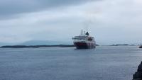 Molde (Ankunft des Hurtigruten-Schiffs 