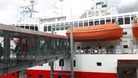 Hurtigruten-Ausschiffung in Bergen