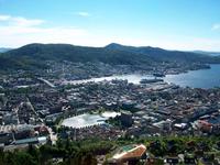 Blick auf Bergen
