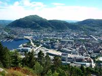 Blick auf Bergen