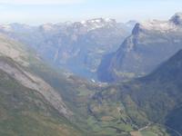 Blick vom Dalsnibba zum Geirangerfjord