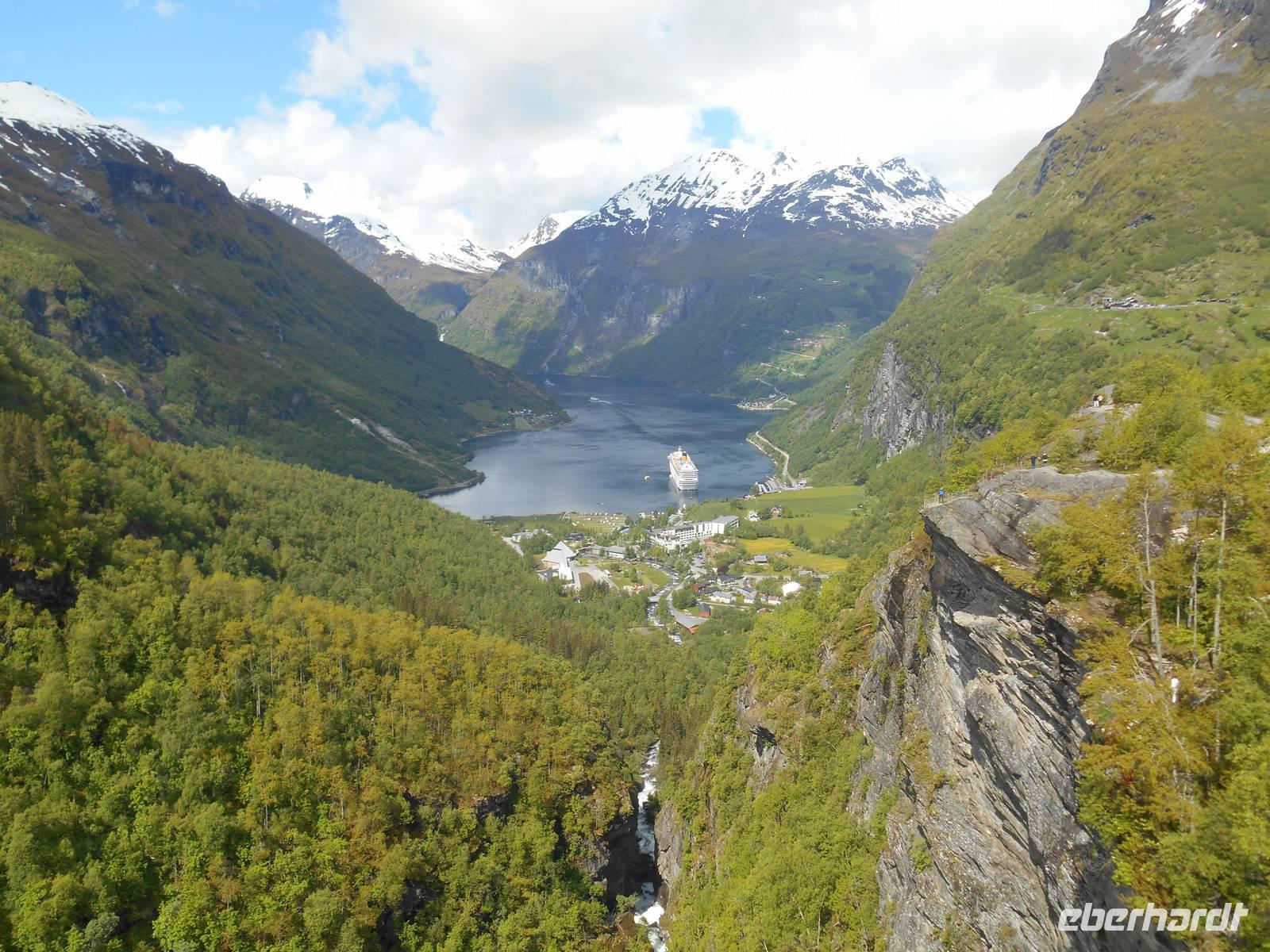 Blick auf Geiranger
