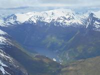 Blick vom Dalsnibba (1.495 m ü. d. M.) auf den Geirangerfjord