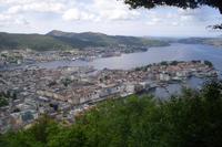 Ausblick vom Fløyen auf Bergen