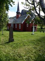 19.06.15: Kirche von Flakstadt aus dem 18. Jahrhundert, errichtet aus Treibholz