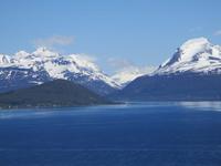Blick über den Balsfjord in Richtung Lynnsfjell