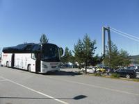 Helgelandbrücke und unser Bus