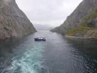 Trollfjord während der Hurtigrutenfahrt