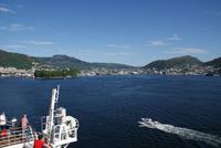 Auslaufen aus Bergen, Norwegen