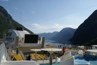 AIDAsol im Geirangerfjord, Norwegen