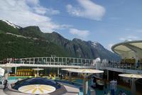 AIDAsol im Geirangerfjord, Norwegen