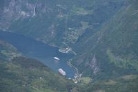 Blick in Richtung Geirangerfjord & Adlerkehren, Norwegen