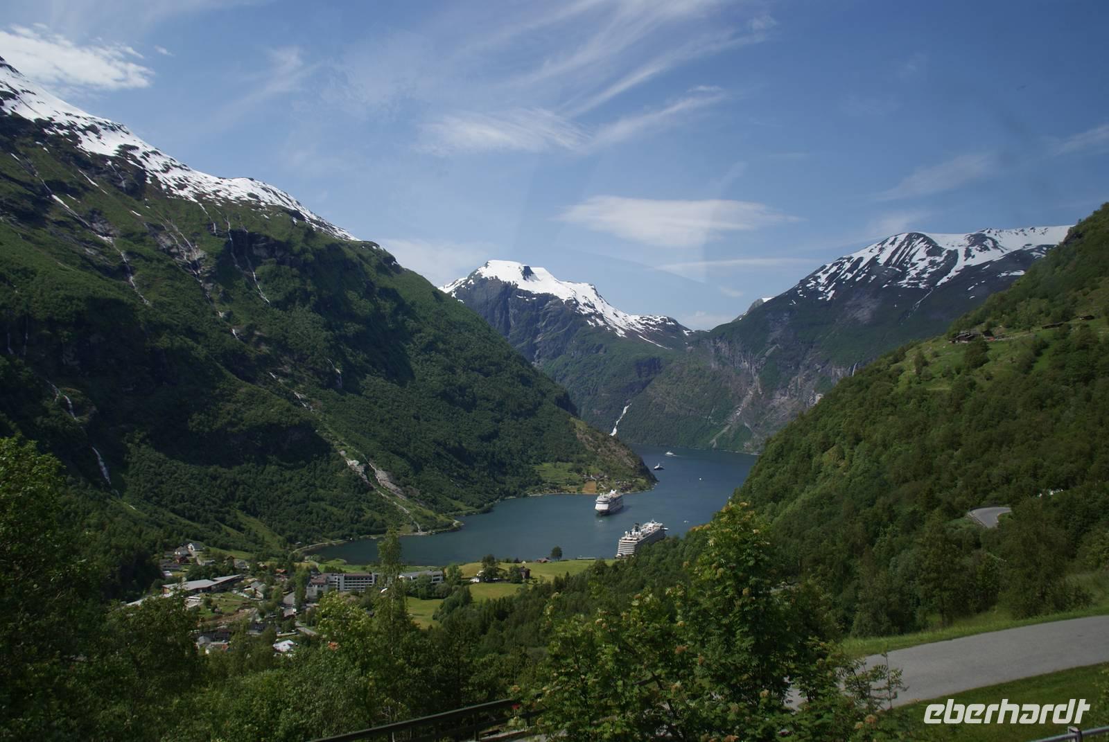 Blick in Richtung Geirangerfjord, Norwegen