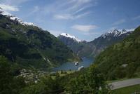 Blick in Richtung Geirangerfjord, Norwegen