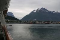 Ankunft in Andalsnes, Norwegen