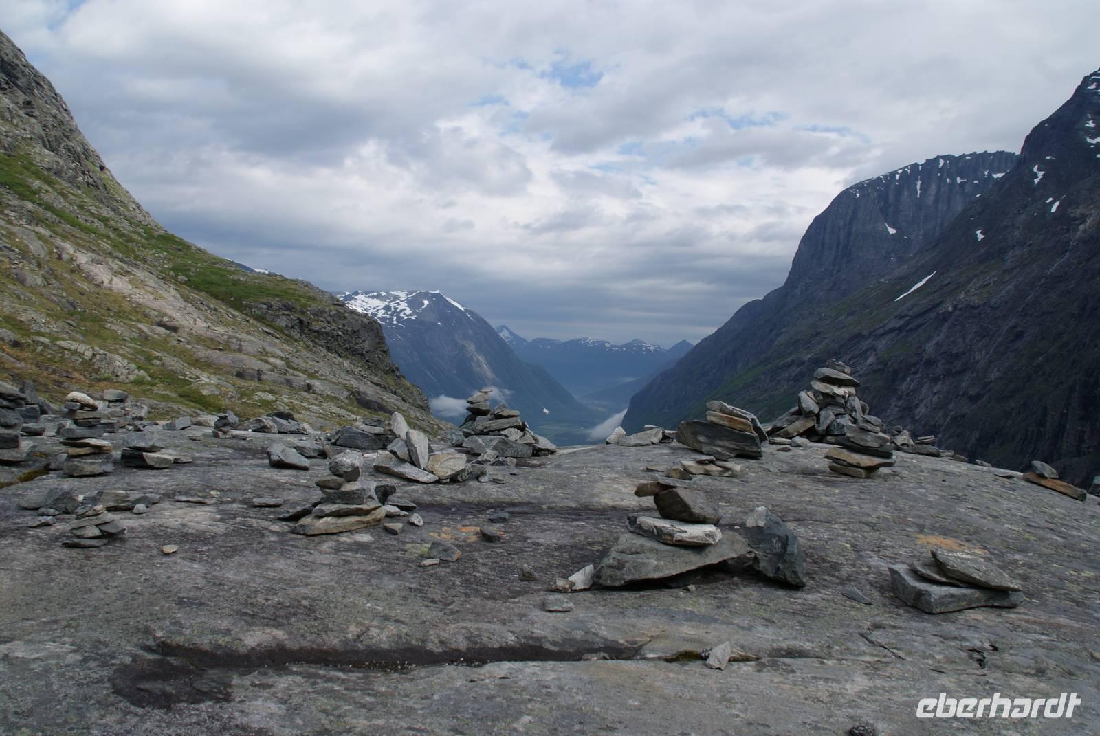 Steintürmchen am Trollstigen, Norwegen