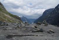 Steintürmchen am Trollstigen, Norwegen