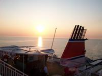 Abendstimmung auf der Fähre