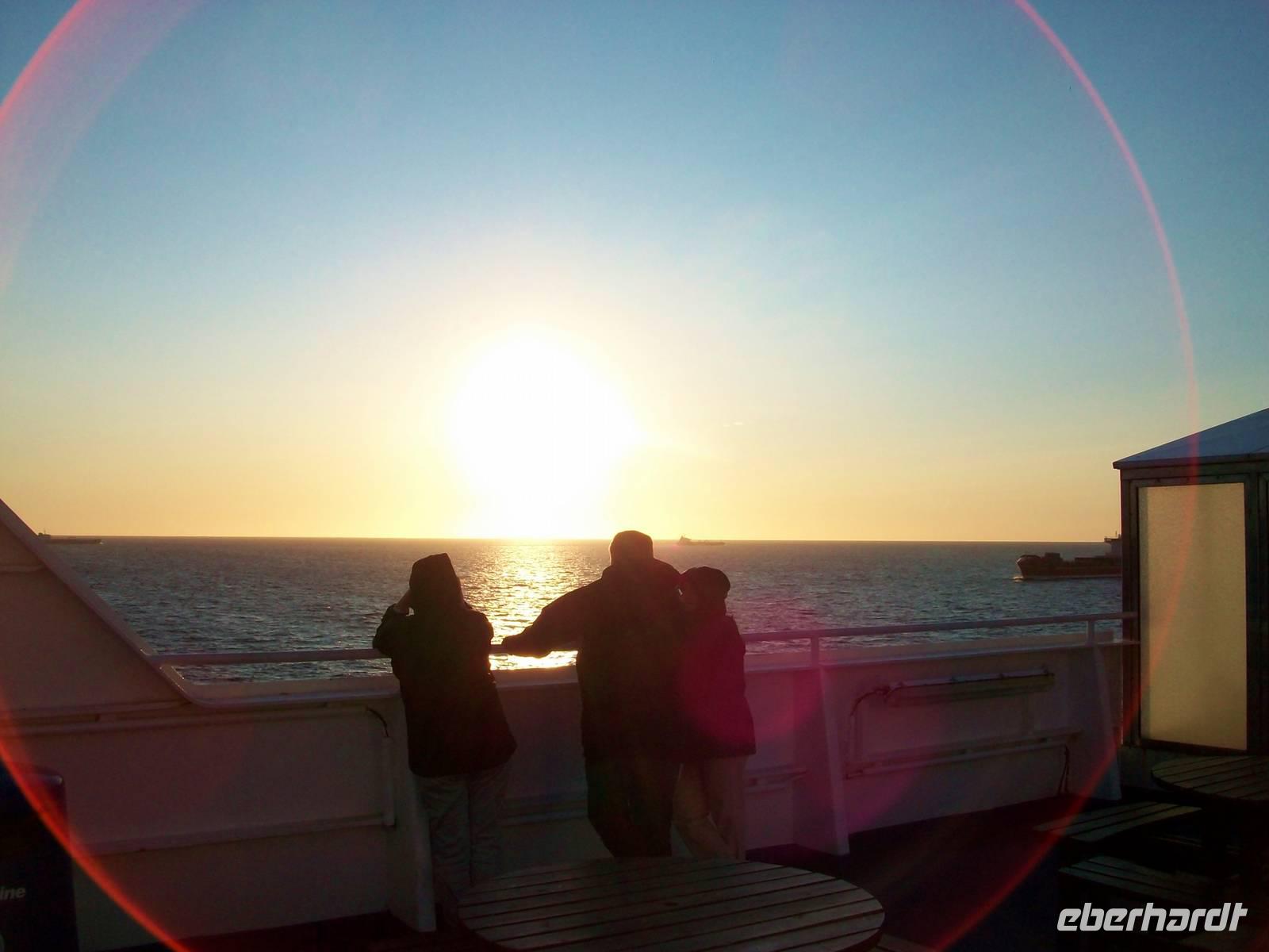 Abendstimmung auf der Fähre nach Kiel