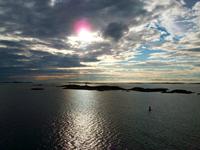 Abendstimmung auf der Fähre