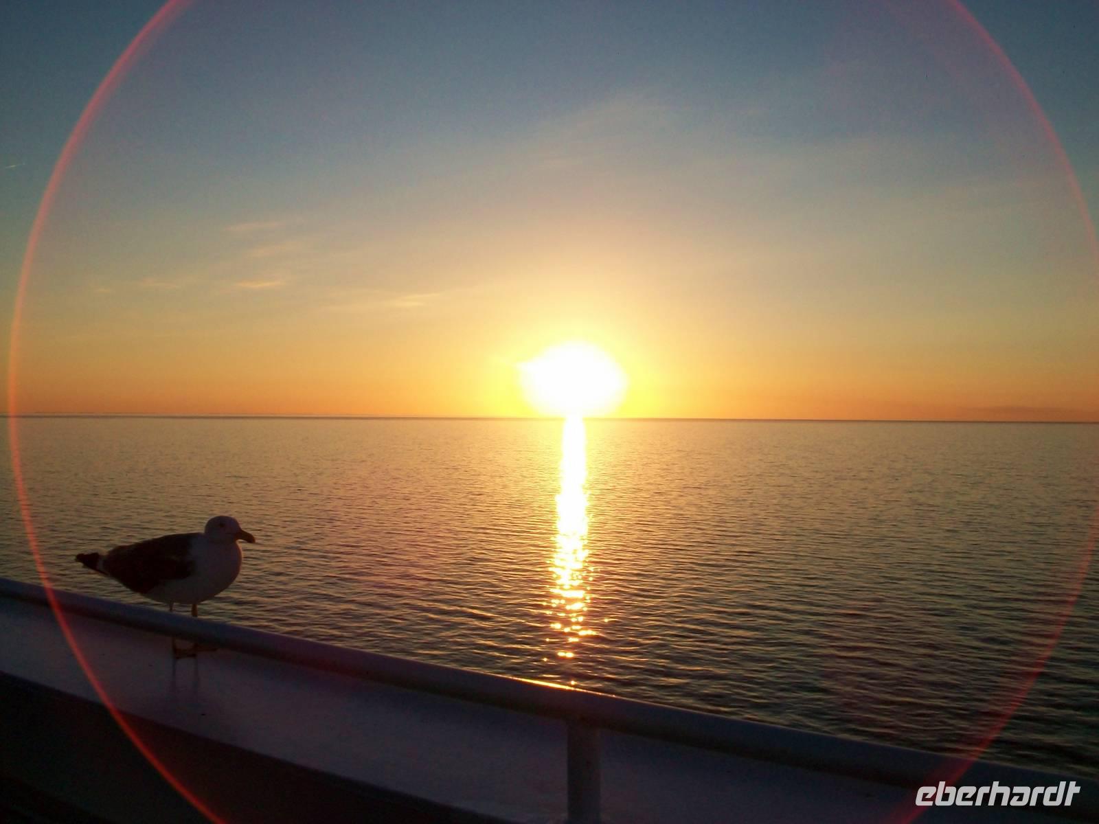 Abendstimmung auf der Fähre